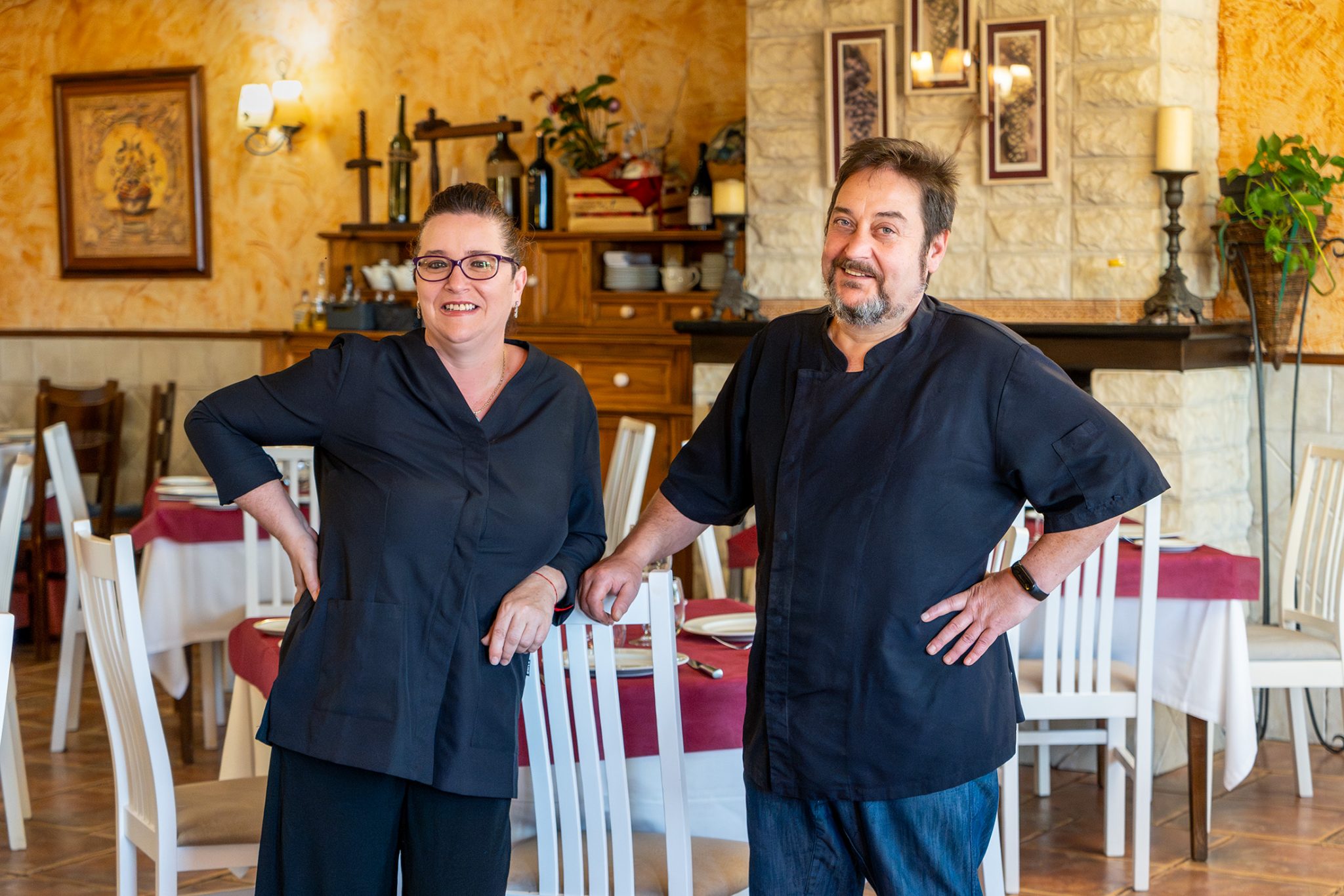 Nuria y Juanma del Restaurante La Moncloa.